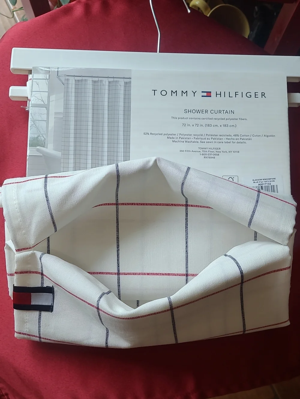 Tommy Hilfiger Glasgow Windowpane Shower Curtain
